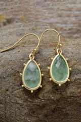 Natural Stone Teardrop Earrings - Trendsi