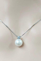 Freshwater Pearl 925 Sterling Silver Necklace - Trendsi - Flyclothing LLC