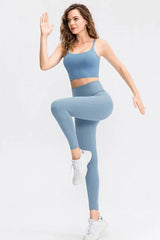 Slim Fit Wide Waistband Long Sports Pants - Trendsi - Flyclothing LLC