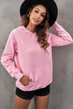 Dropped Shoulder Kangaroo Pocket Hoodie - Trendsi