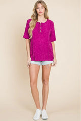 BOMBOM At The Fair Animal Textured Top - Trendsi - Flyclothing LLC