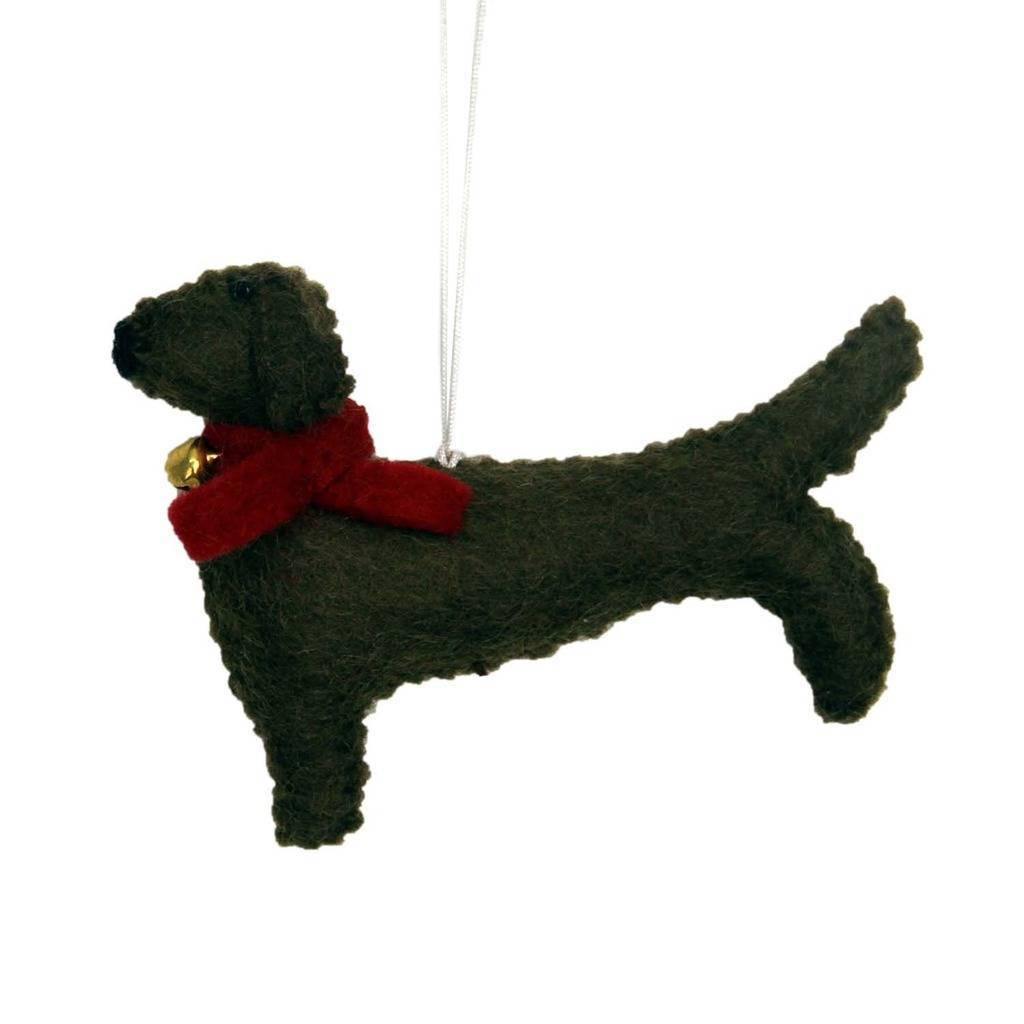 Dachshund Felt Ornament - Global Groove (H) - Flyclothing LLC