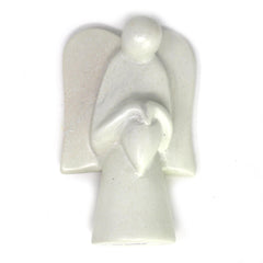 Angel Soapstone Sculpture Holding Heart - SMOLArt