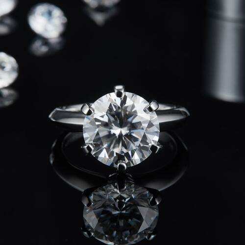 5 Carat Moissanite 925 Sterling Silver Ring - Trendsi - Flyclothing LLC