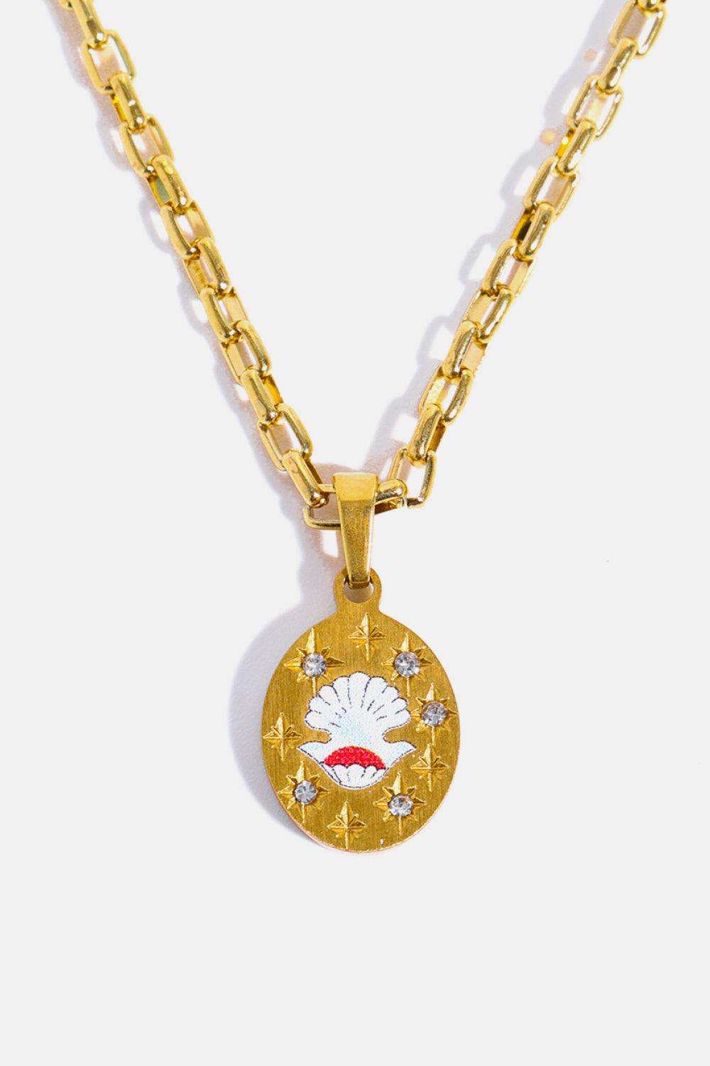Stainless Steel 18K Gold-Plated Necklace - Trendsi - Flyclothing LLC