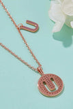 Moissanite U to Z Pendant Necklace - Trendsi - Flyclothing LLC