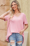 V-Neck Dropped Shoulder Tunic Top - Trendsi - Flyclothing LLC
