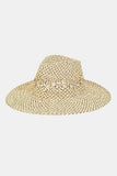 Fame Cutout Woven Straw Hat - Trendsi