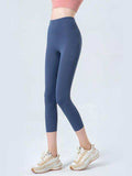 Wide Waistband Cropped Sports Leggings - Trendsi - Flyclothing LLC