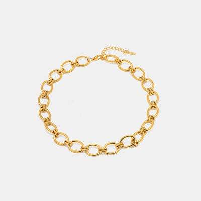 18K Gold-Plated Stainless Steel Necklace - Trendsi - Flyclothing LLC