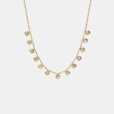 Zircon 18K Gold-Plated Necklace - Trendsi - Flyclothing LLC