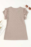 Lace Detail Round Neck Cap Sleeve T-Shirt - Trendsi - Flyclothing LLC