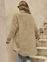Collared Button Down Coat - Trendsi - Flyclothing LLC