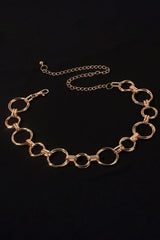 Alloy Chain Circle Shape Belt - Trendsi - Flyclothing LLC