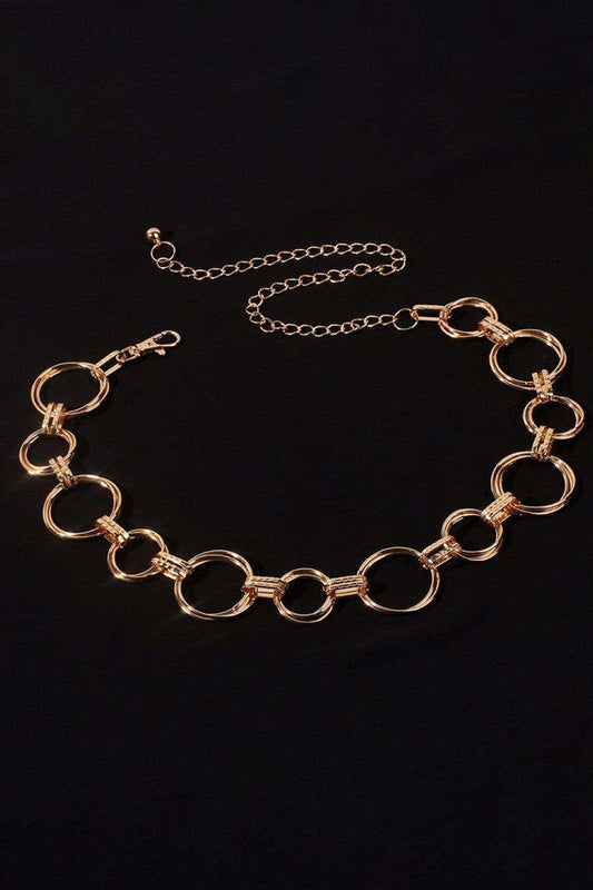 Alloy Chain Circle Shape Belt - Trendsi - Flyclothing LLC