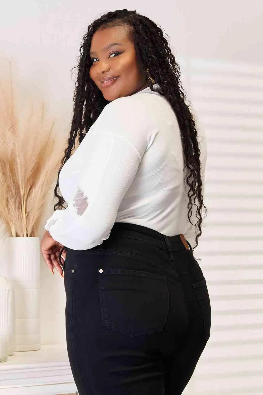 Double Take V-Neck Dropped Shoulder Blouse - Trendsi - Flyclothing LLC