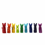 Soapstone Tiny Sitting Cats - Assorted Pack of 5 Colors - SMOLArt - Flyclothing LLC