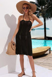Crisscross Halter Neck Openwork Cover-Up Dress - Trendsi - Flyclothing LLC
