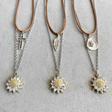 Sunflower Pendant Necklace Set - Trendsi - Flyclothing LLC