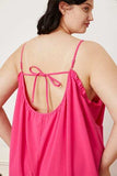 Full Size Ruffle Trim Tie Back Cami Jumpsuit with Pockets - Trendsi - Flyclothing LLC