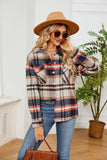 Collared Plaid Shacket - Trendsi