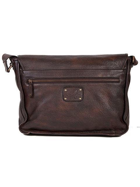 Scully CHOCOLATE MESSENGER BAG - Scully Leather