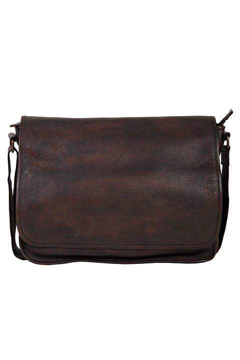 Scully CHOCOLATE MESSENGER BAG - Scully Leather - Flyclothing LLC