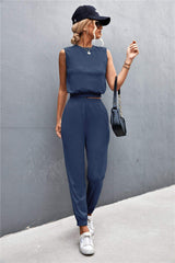 Sleeveless Top and Joggers Set - Trendsi - Flyclothing LLC