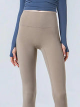 Wide Waistband Cropped Sports Leggings - Trendsi - Flyclothing LLC