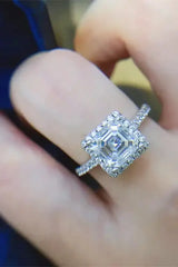 2 Carat Moissanite 925 Sterling Silver Ring - Trendsi - Flyclothing LLC