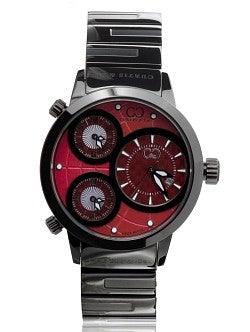 Curtis & Co Big Time World 50mm 3 Time Zone Watch (Red) - Flyclothing LLC