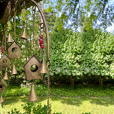 Handcrafted Bird Chime, Recycled Iron and Glass Beads - Asha Handicrafts - Flyclothing LLC
