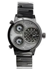 Curtis & Co Big Time World 50mm 3 Time Zone White Dial Watch - Curtis and Co Watches