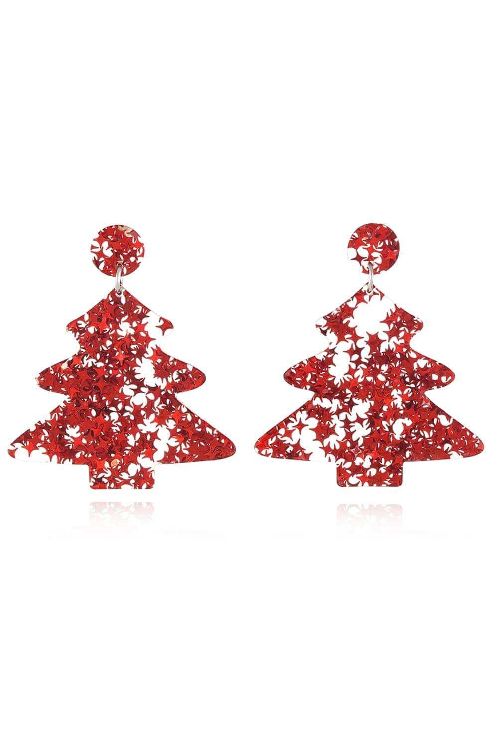 Christmas Tree Acrylic Earrings - Trendsi - Flyclothing LLC