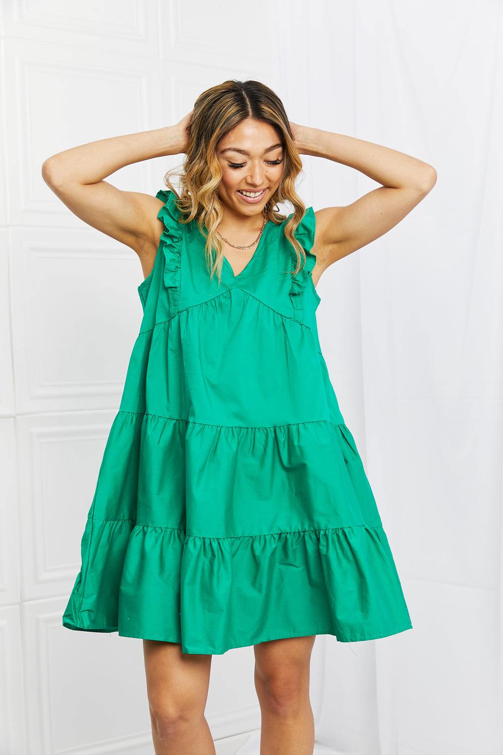 Hailey & Co Play Date Full Size Ruffle Dress - Trendsi