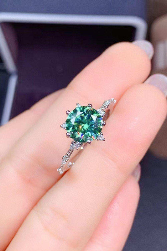 All Eyes On Me 1 Carat Moissanite Platinum-Plated Ring - Trendsi - Flyclothing LLC