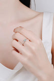 925 Sterling Silver Heart-Shaped Moissanite Solitaire Ring - Trendsi