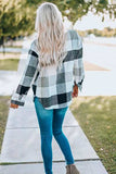 Plaid Button Up Dropped Shoulder Jacket - Trendsi - Flyclothing LLC