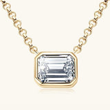 1 Carat Moissanite 925 Sterling Silver Pendant Necklace - Trendsi