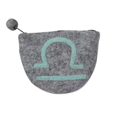 Felt Libra Zodiac Coin Purse - Global Groove - Flyclothing LLC