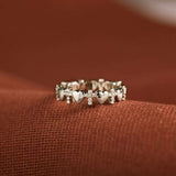 Heart Cross 925 Sterling Silver Ring - Trendsi