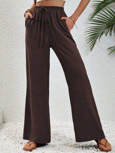 Wide Leg Drawstring Pants - Trendsi - Flyclothing LLC