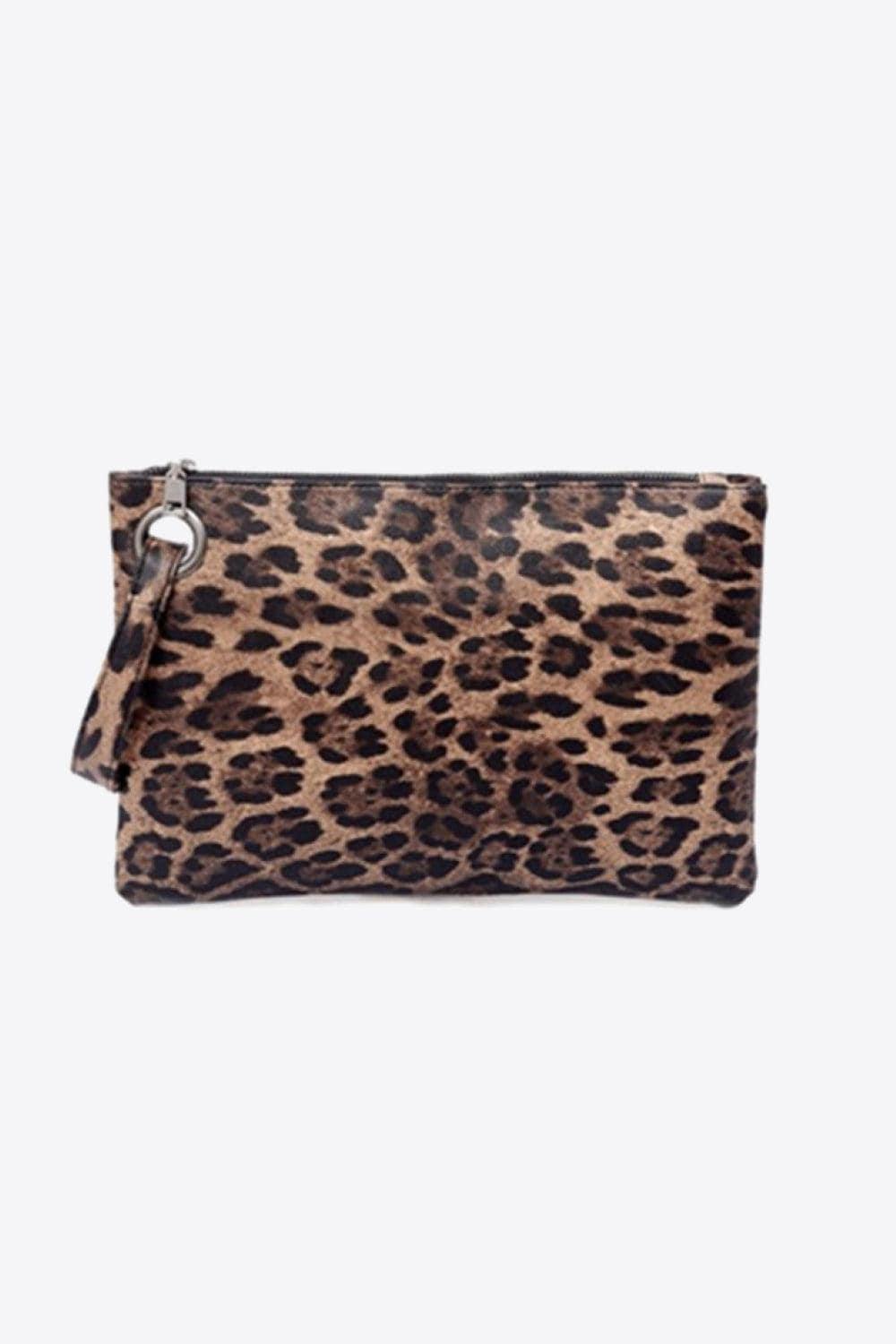 Leopard PU Leather Clutch - Flyclothing LLC