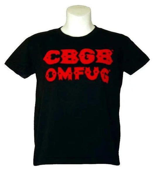 CBGB Black Red Flocked Tee - CBGB Clothing