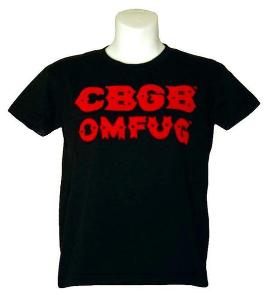 CBGB Black Red Flocked Tee - Flyclothing LLC