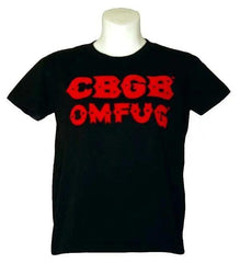 CBGB Black Red Flocked Tee - CBGB Clothing