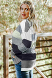 Plus Size Striped Slit Long Sleeve T-Shirt - Trendsi - Flyclothing LLC