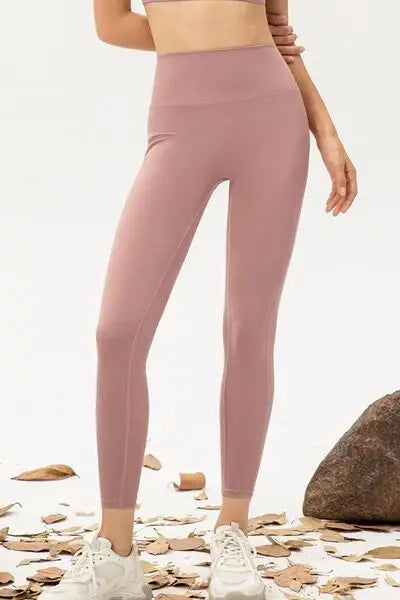 High Waist Skinny Active Pants - Trendsi - Flyclothing LLC