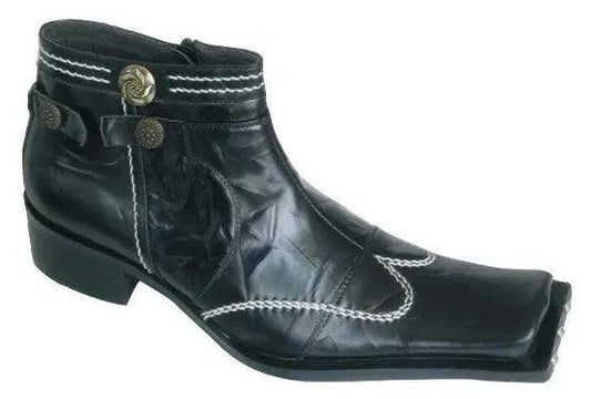 Zota Black Constrast Stitch Boot - Flyclothing LLC