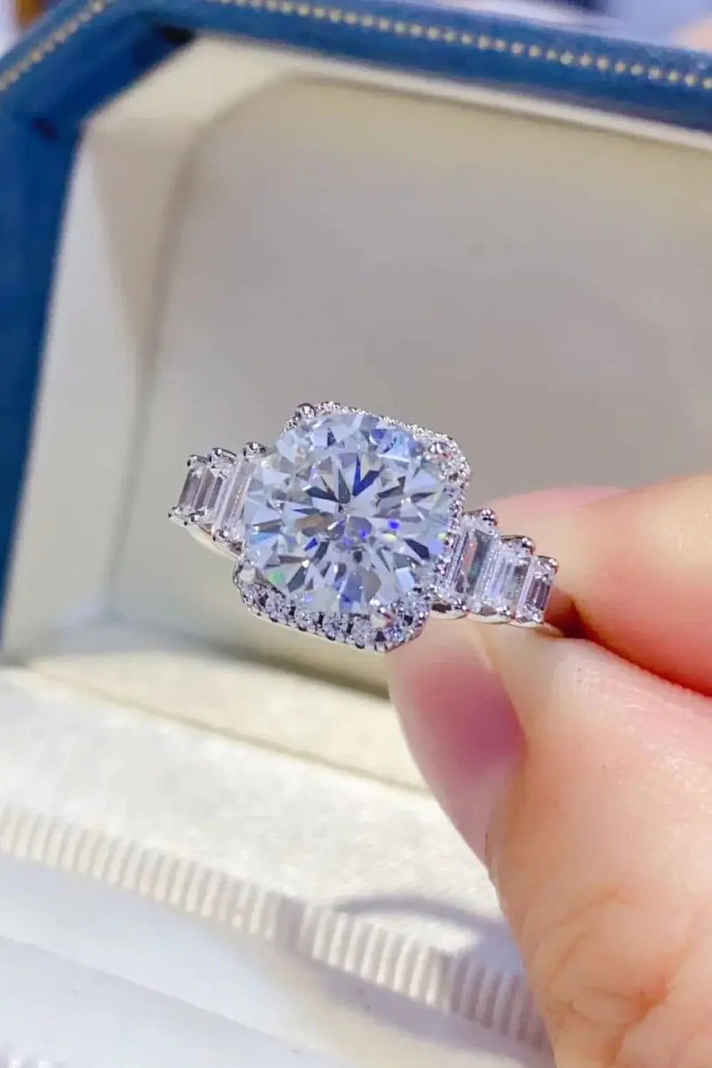 3 Carat Moissanite 925 Sterling Silver Ring - Trendsi - Flyclothing LLC
